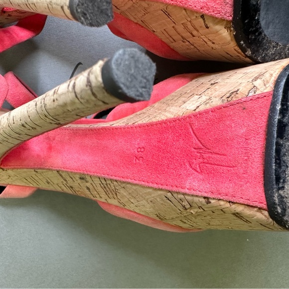 Giuseppe Zanotti Classic Bow sandal size 38 Cork and Salmon color - Picture 2 of 9